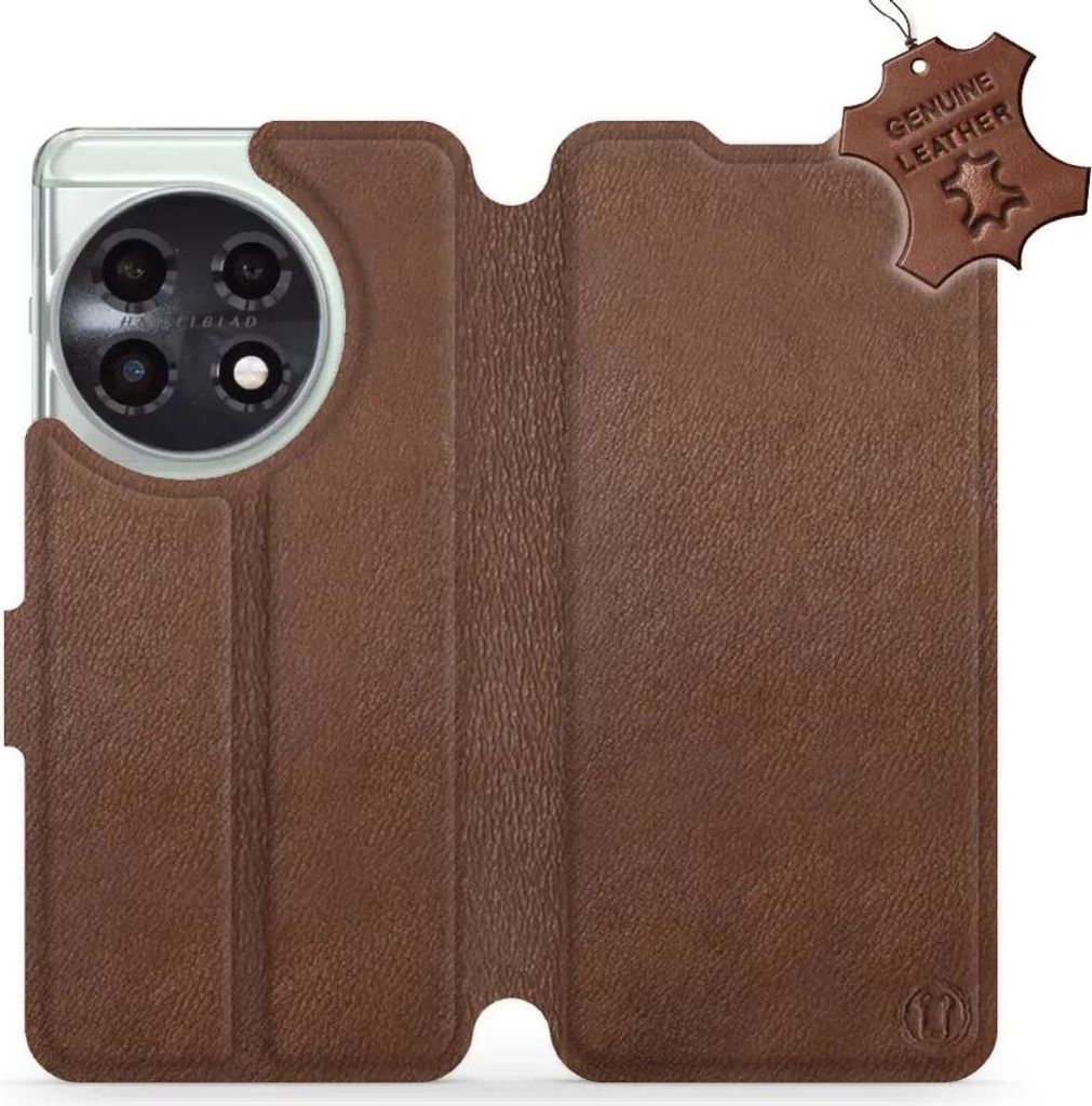 Echtleder Handyhülle für OnePlus 11 5G, Mobiwear Leather, Braun
