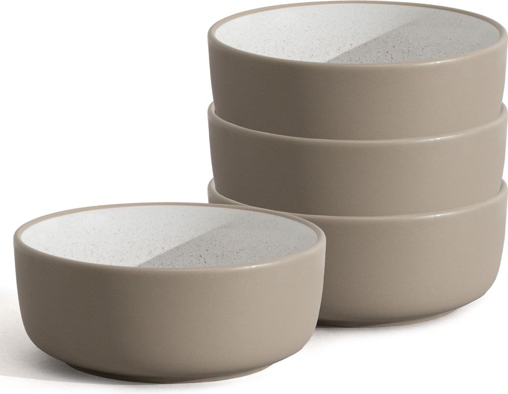 Steingut Geschirr 4 Personen, 4er Set Müslischale, ø 16cm,