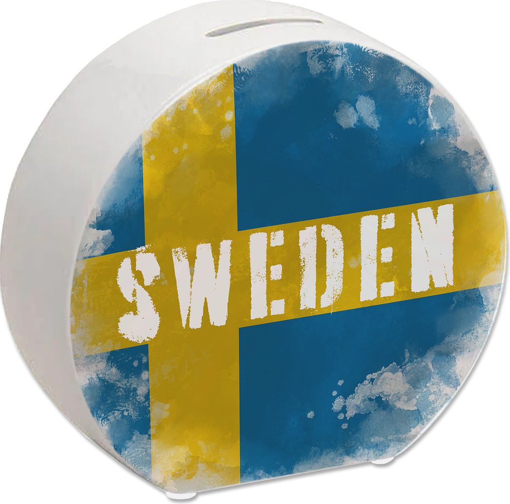 Holz-Spardose Kanada-Flagge Im Used Look – Sparbüchse Für Reisefans, Ca. 9,8x10,1x8 Cm