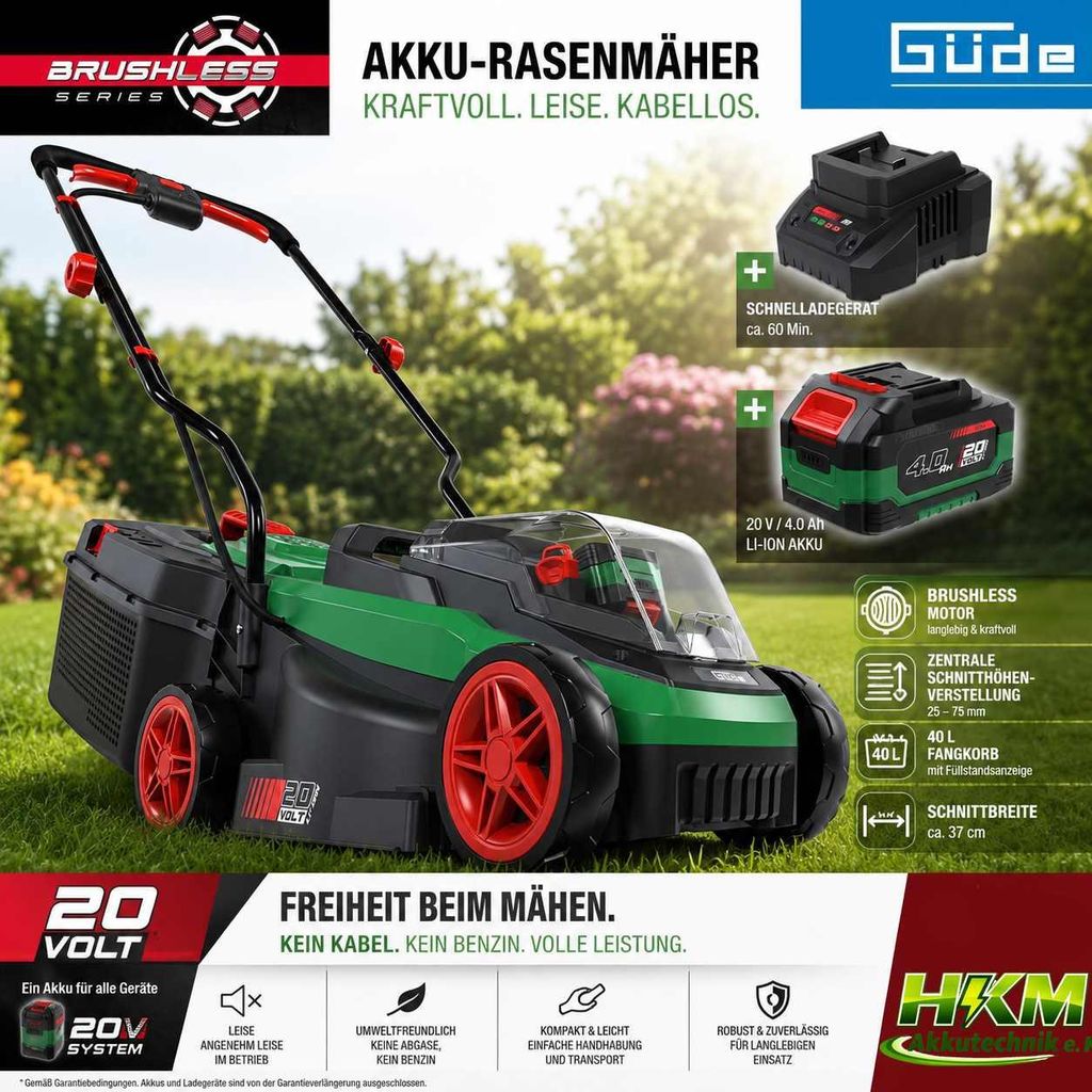 GÜDE City Akku Rasenmäher 320/20-4 mit Akku 4.0 Ah / Produktbild 