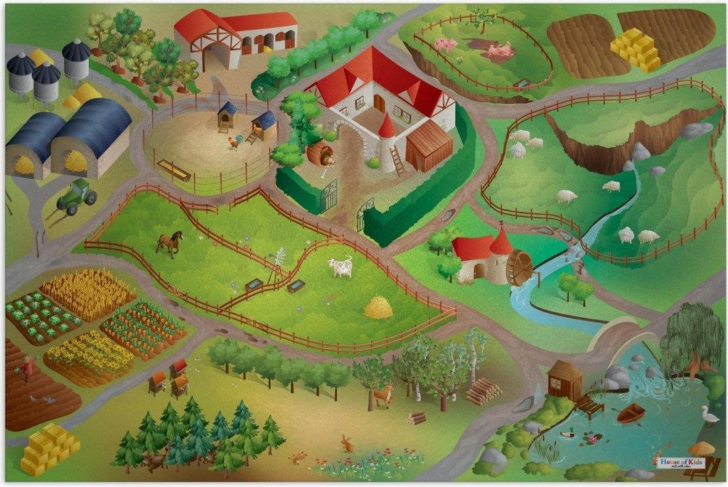 Spielteppich Farm Connect 100 x 150 cm Produktbild 