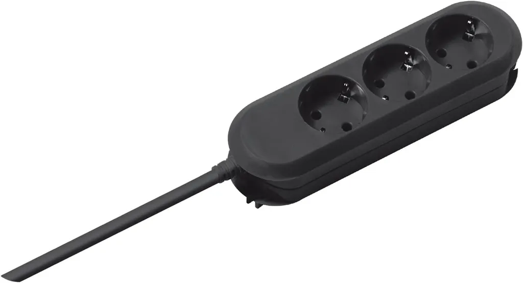 Multipresa BACHMANN SMART Black Edition 5 Metri | Design Pulito 3 Prese