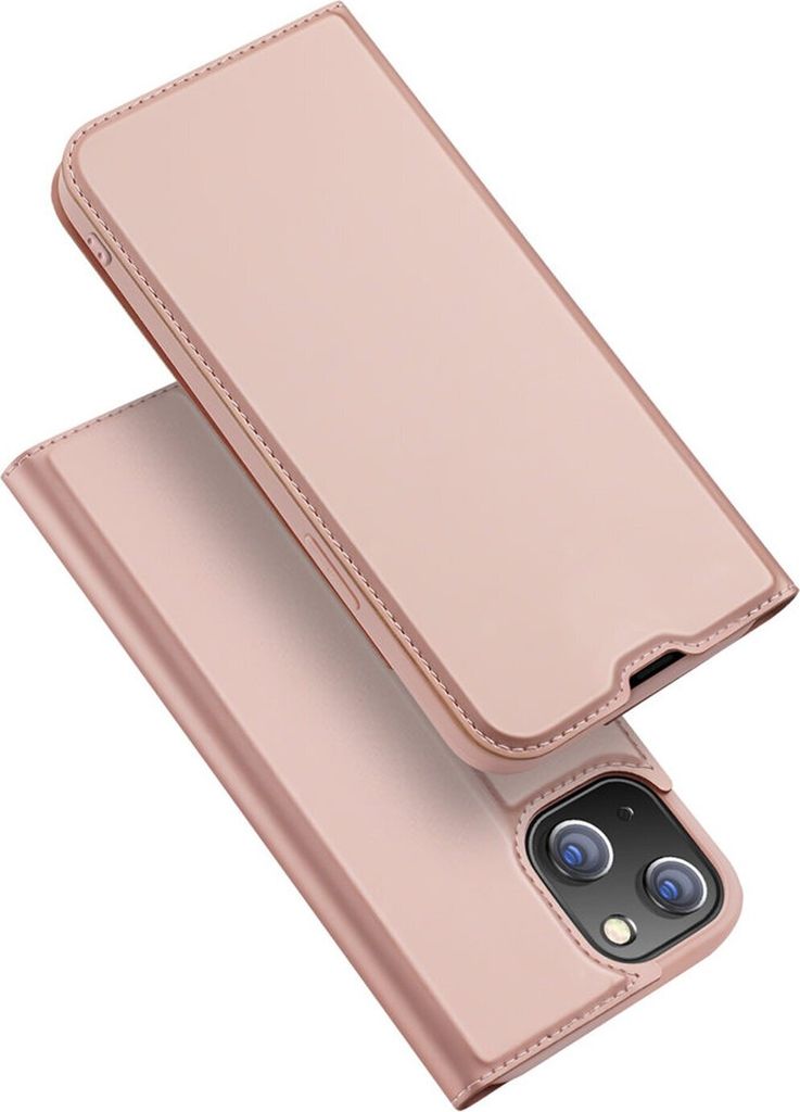 Buch Tasche "Dux Ducis" kompatibel mit iPhone 13 Pro Max Handy Hülle Etui Brieftasche Schutzhülle mit Standfunktion, Kartenfach Rose