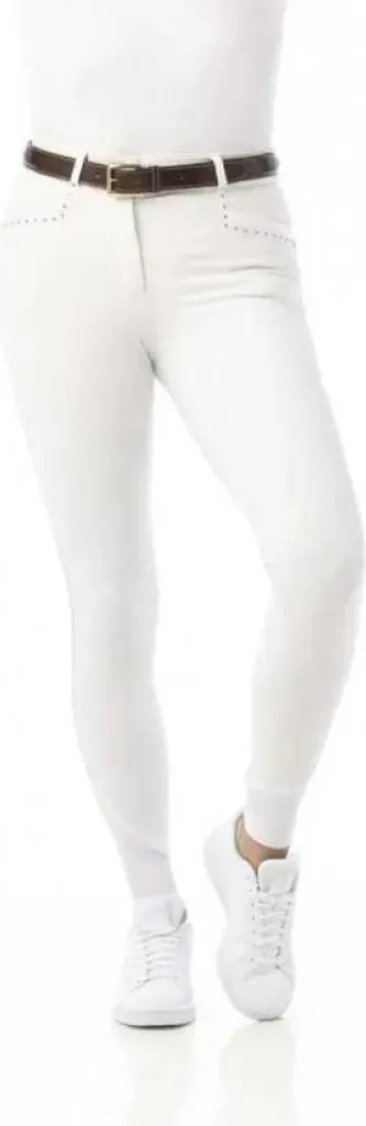 Pantalon d'équitation pour Concours Blanc Equithème Safir Femme 38 FR