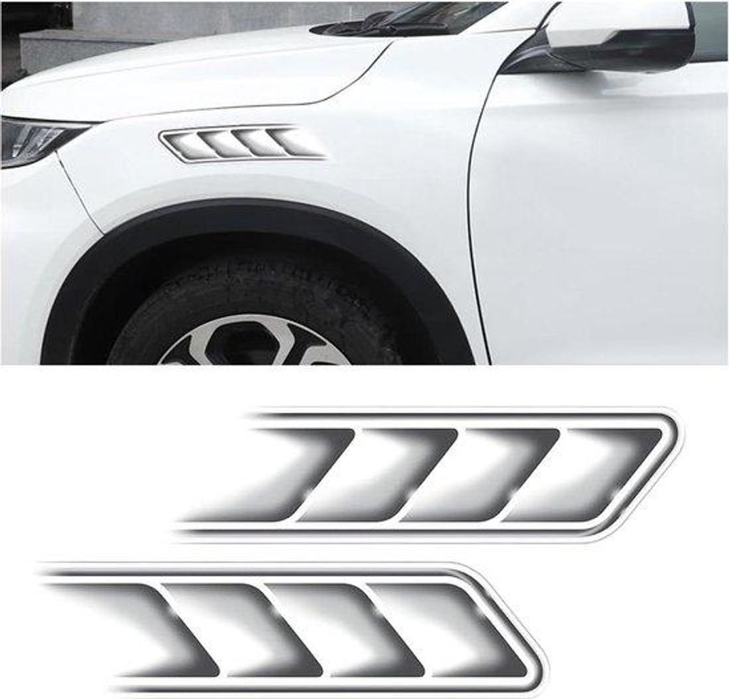 2 Stück Turbo-Motorhaube-Lüftungsanlage-Kit - modifizierte Zubehörteile