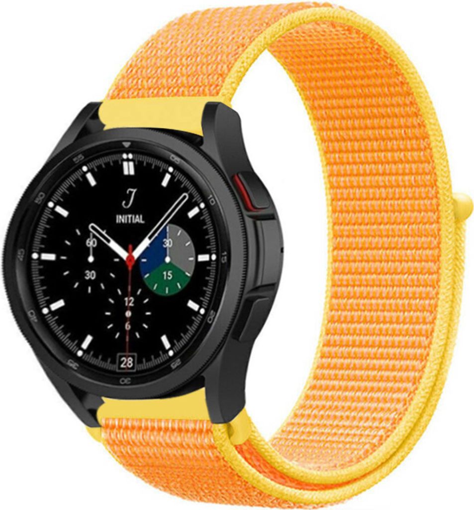 Strap-it Samsung Galaxy Watch 4 Classic 46mm Nylonarmband (Hellgelb)