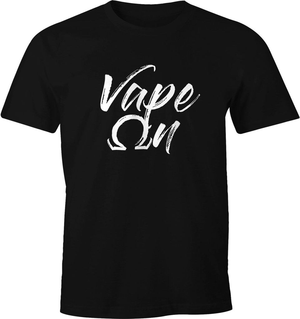 Herren T-Shirt Vape On Ohm Dampfer-Shirt Moonworks schwarz 4XL