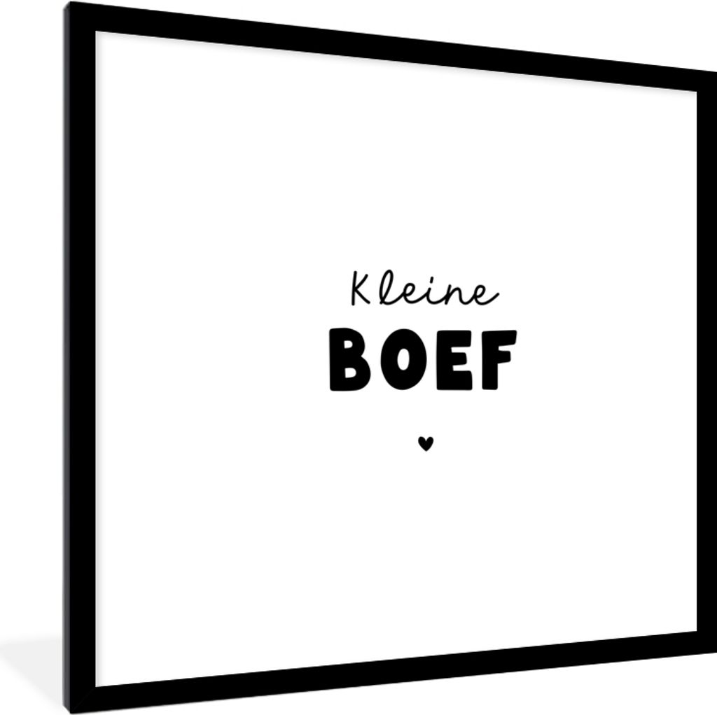 MuchoWow Gerahmtes Poster Kinder - Zitate - Kleiner Schlingel - Sprichwörter 40x40 cm - Poster mit Schwarzem Bilderrahmen Wandposter Rahmen Foto...