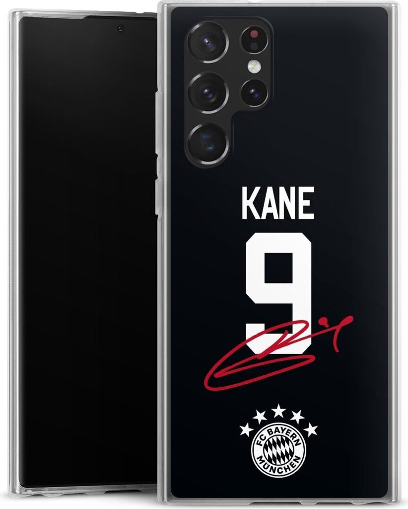 DeinDesign Handyhülle für Samsung Galaxy S22 Ultra Silikon Hülle Case Smartphone Schutzhülle FC Bayern München Trikot Harry Kane