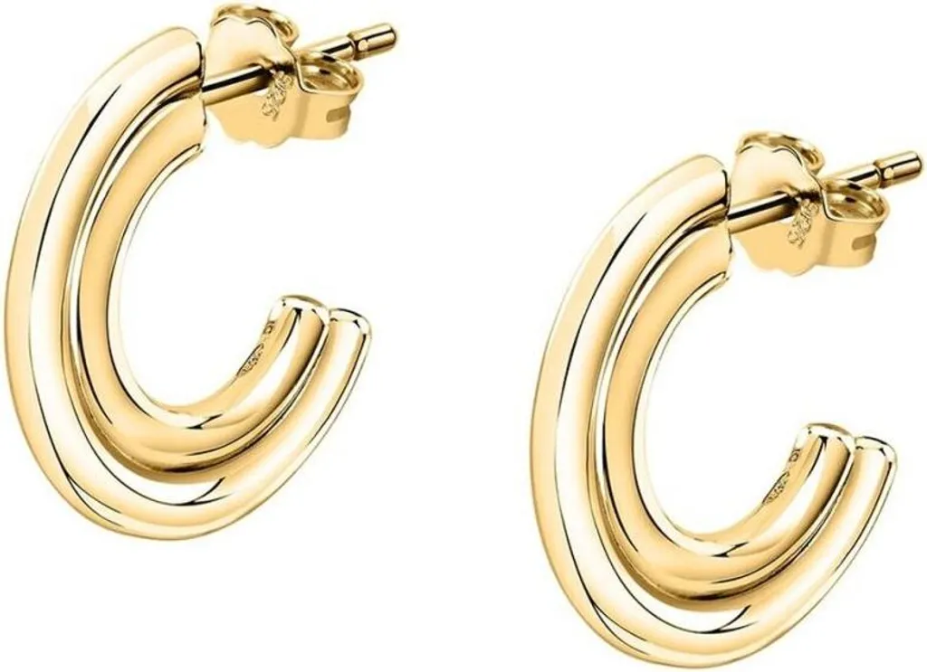 Boucles d'oreilles dorées Aurora Capsule SANB02 pour tenue de bureau