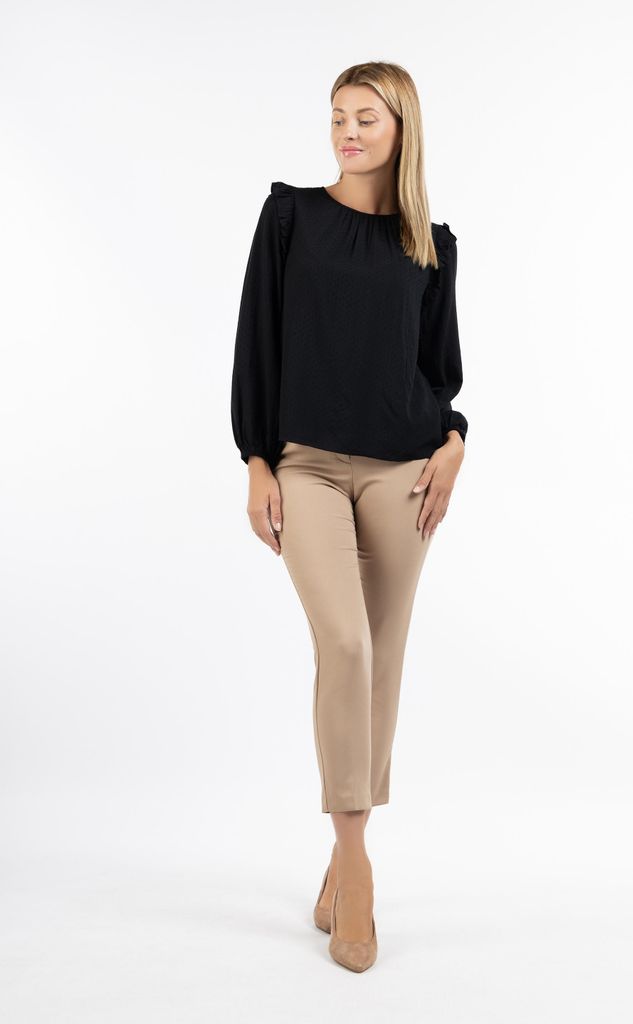 EVERA Damen Bluse - Schwarz, XL