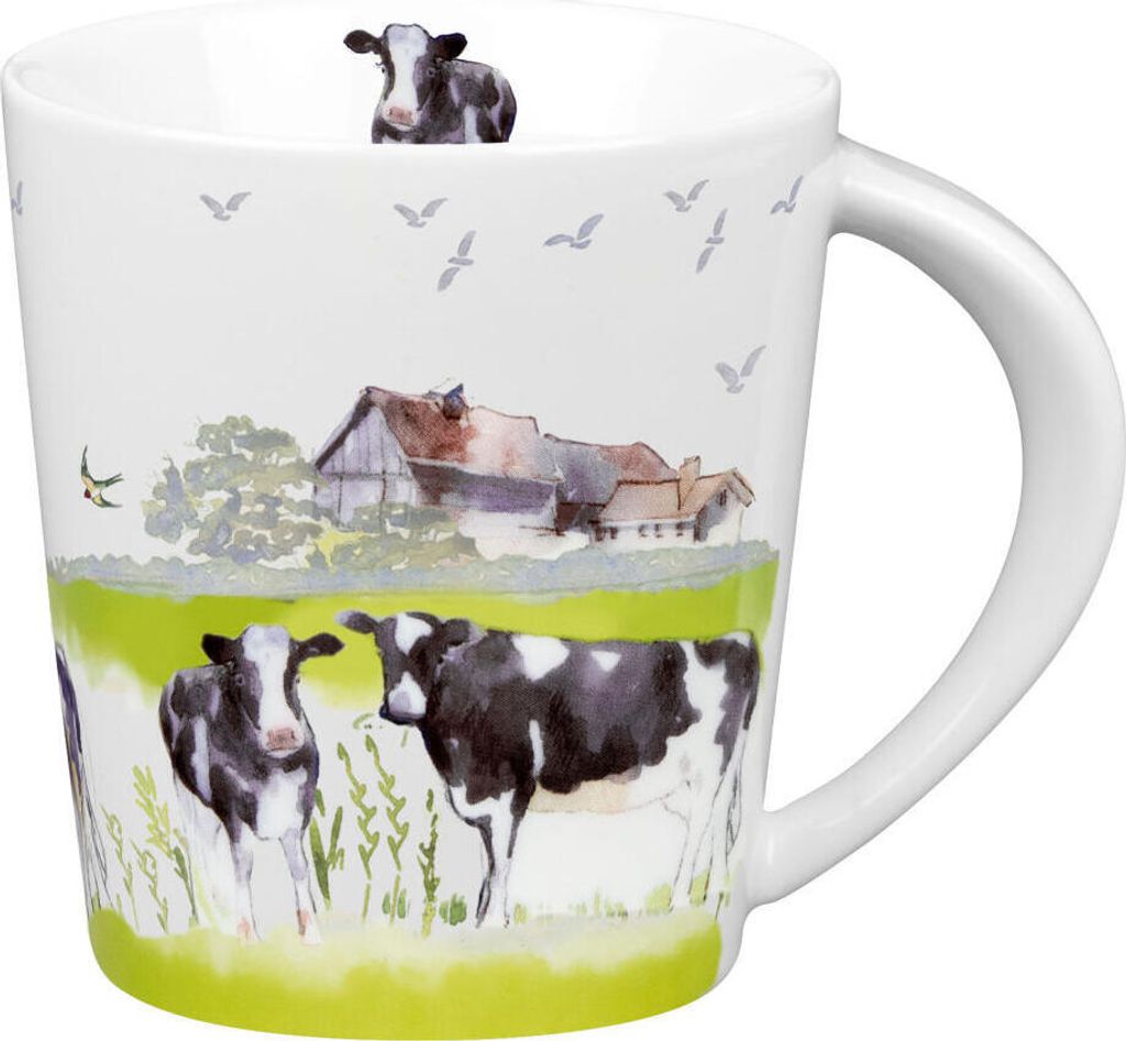 Könitz Becher Farm Animals - Cow, Tasse, Kaffeetasse, Porzellan, Bunt, 380 ml, 1111342697