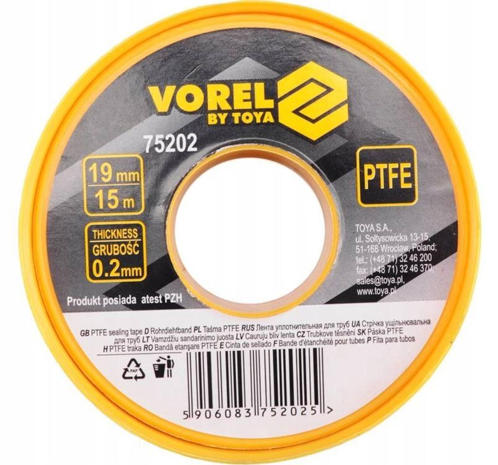 VOREL 75202, 15 m, 19 mm, 0,2 mm, 1 kusov Obrázok produktu 