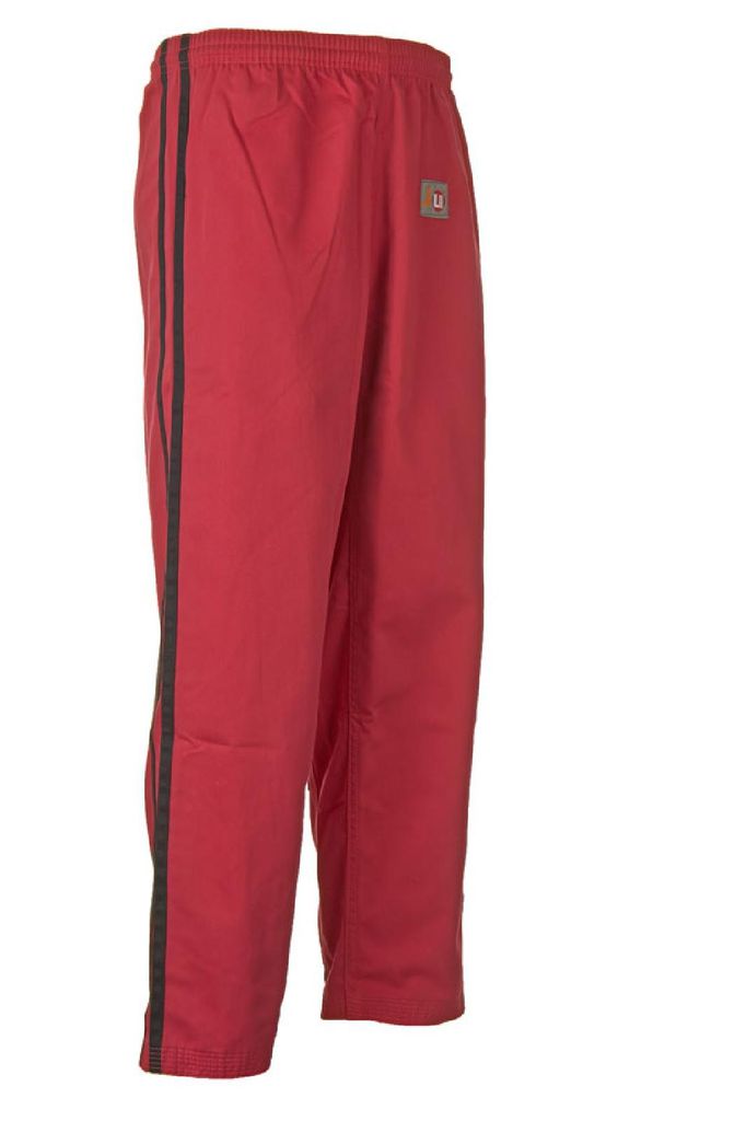 Ju-Sports Arnis-Hose rot mit 2 schwarzen Streifen : 150 Größe: 150