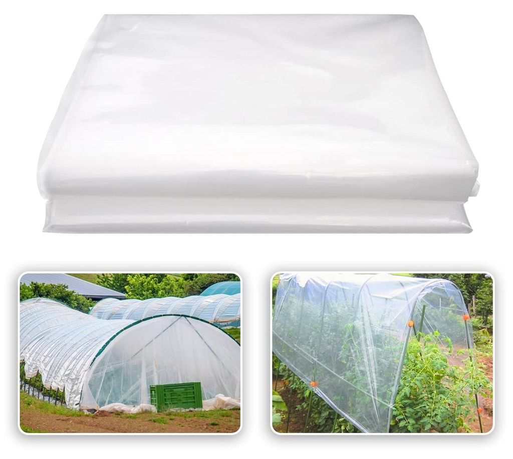 Verstärkte Folie, 2 x 3 Meter Gewächshausfolie, wiederverwendbare Gewächshausfolie, Folie für Gewächshäuser, winterfeste Gewächshausfolie, g...