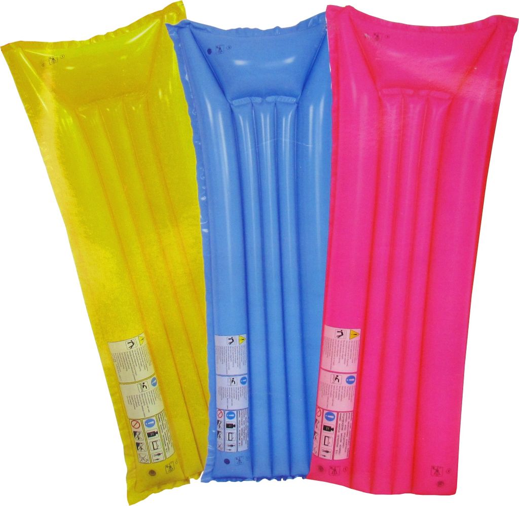 Luftmatratze 183 x 69cm / Zwei-Kammer-Konstruktion / Retro Look (Pink)