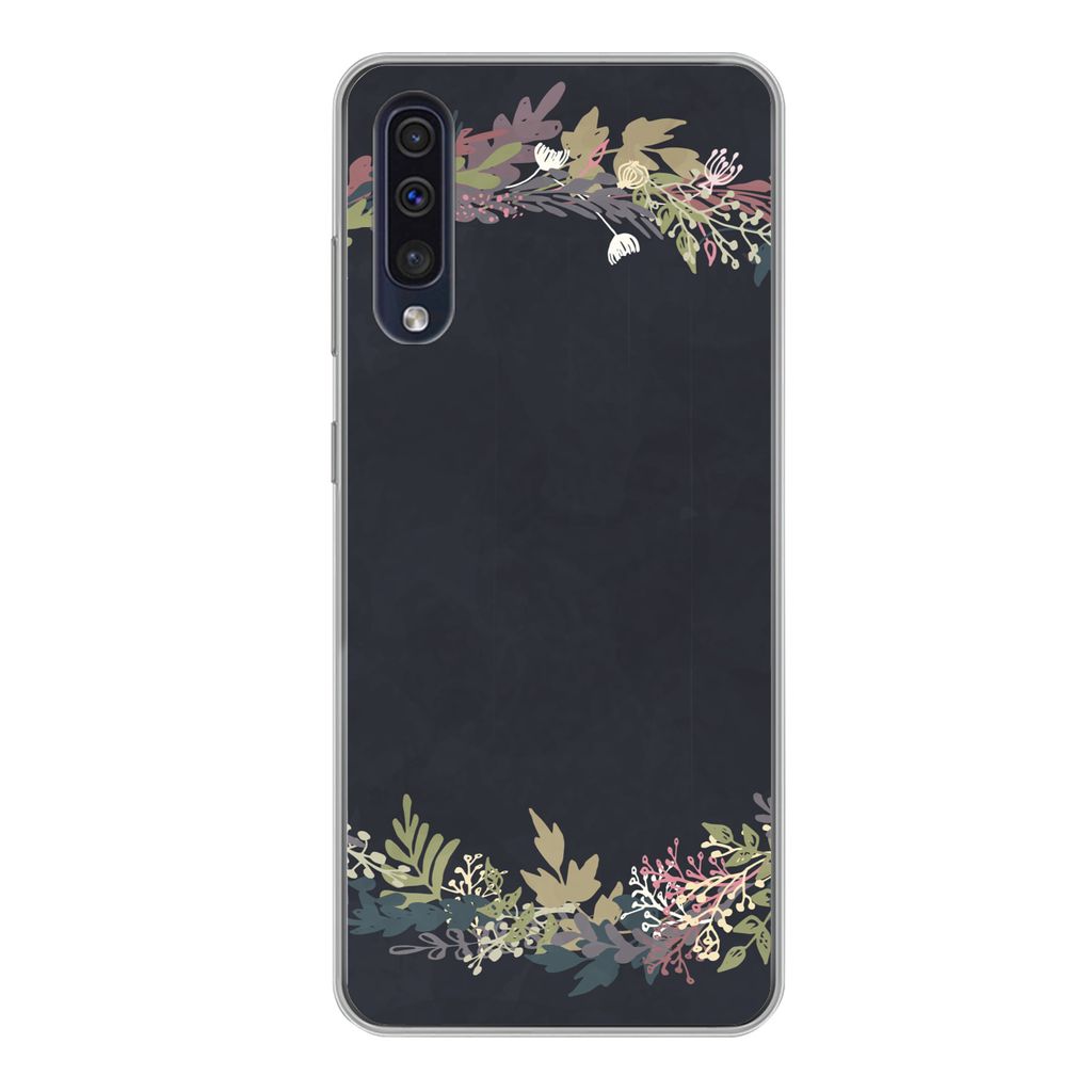 MuchoWow Handyhülle Schutzhülle Hülle für Samsung Galaxy A50 Girlande - Pastell - Sommer Silikon Softcase Handy Hülle - Mobiltelefonhülle