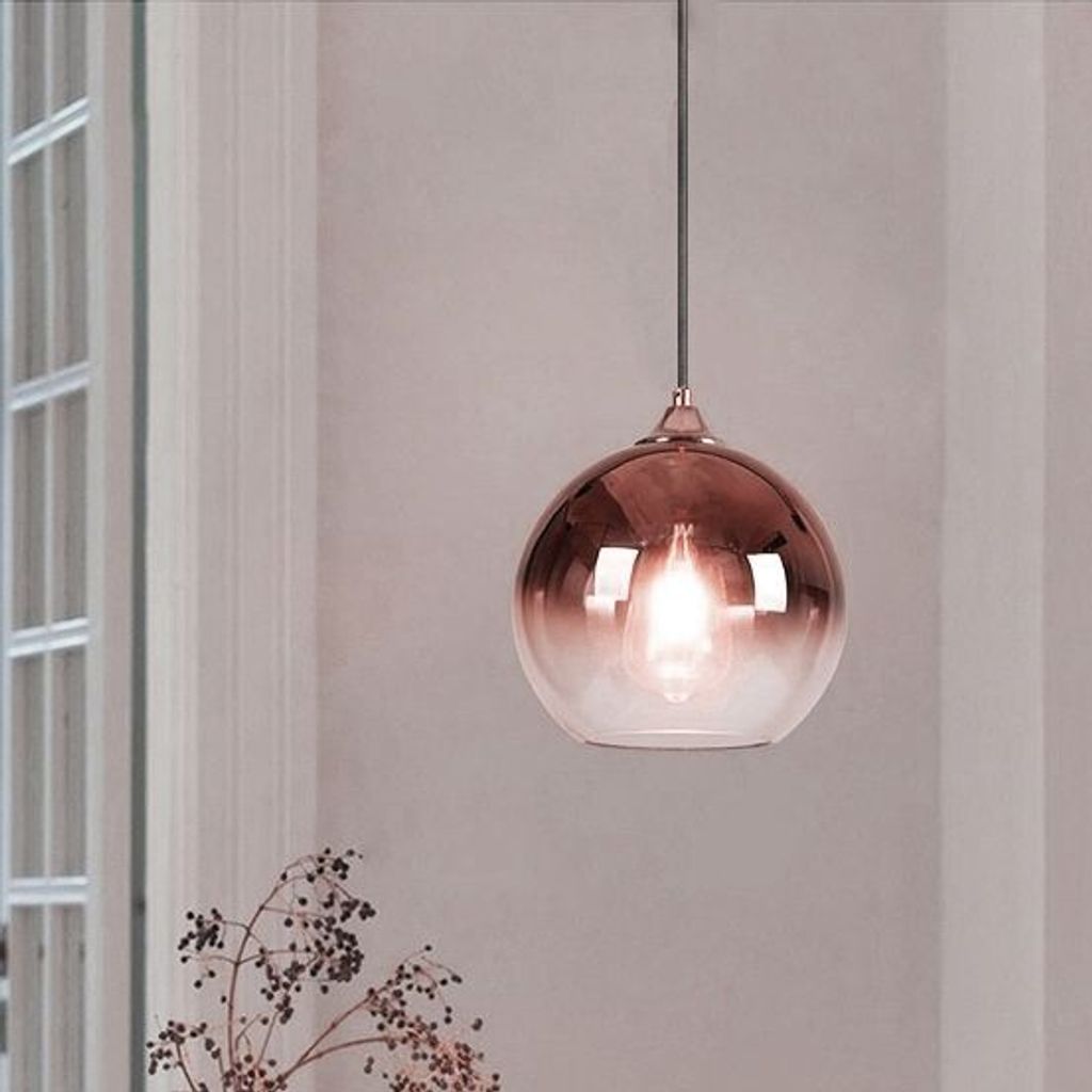 Toolight Pendellampe App313 Ball Metall - Glas E27 1-Punkt Produktbild 2