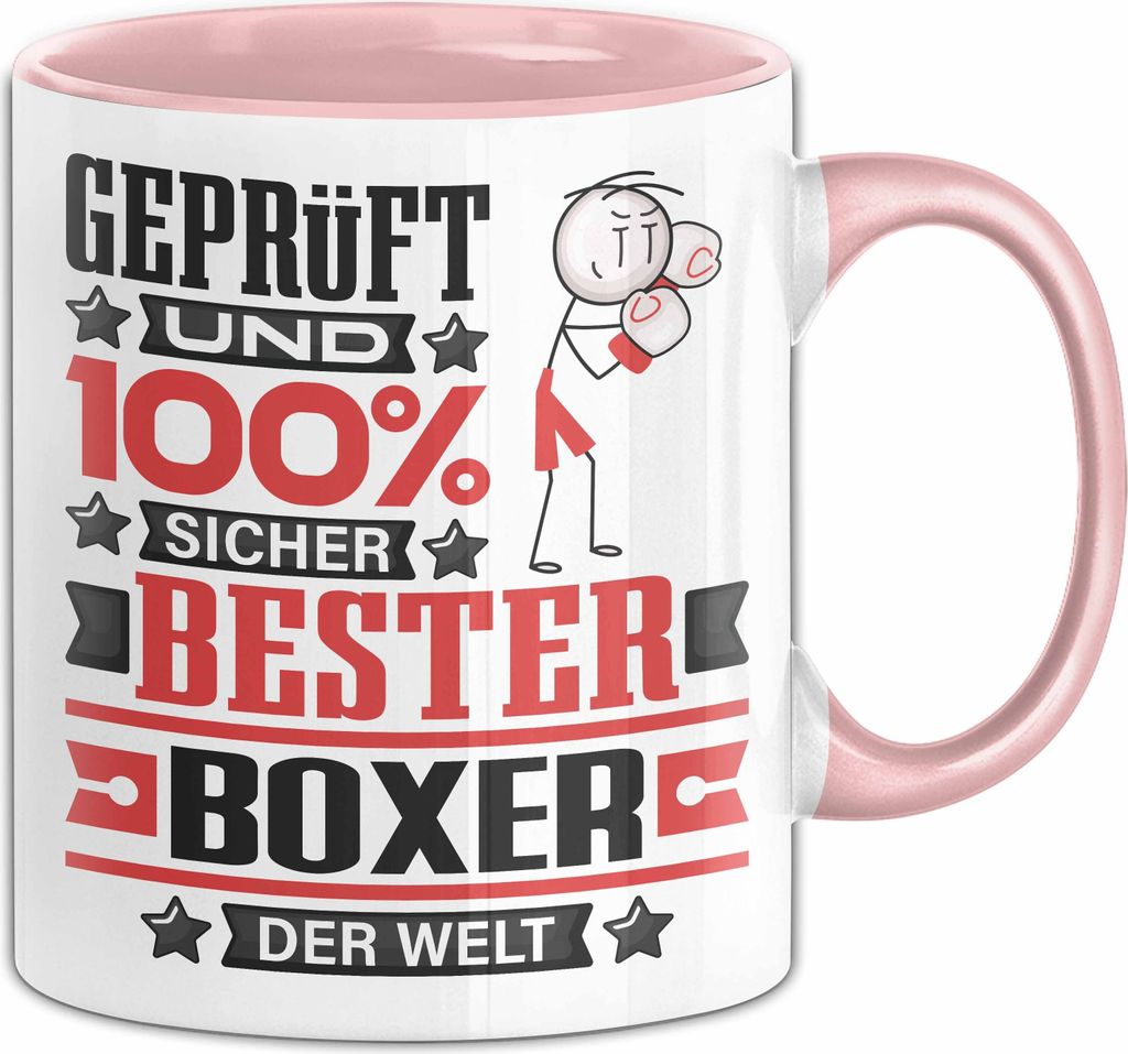 Boxer Geschenk Lustiger Spruch für Boxer Geschenkidee Bester Boxer Der Welt (Rosa)