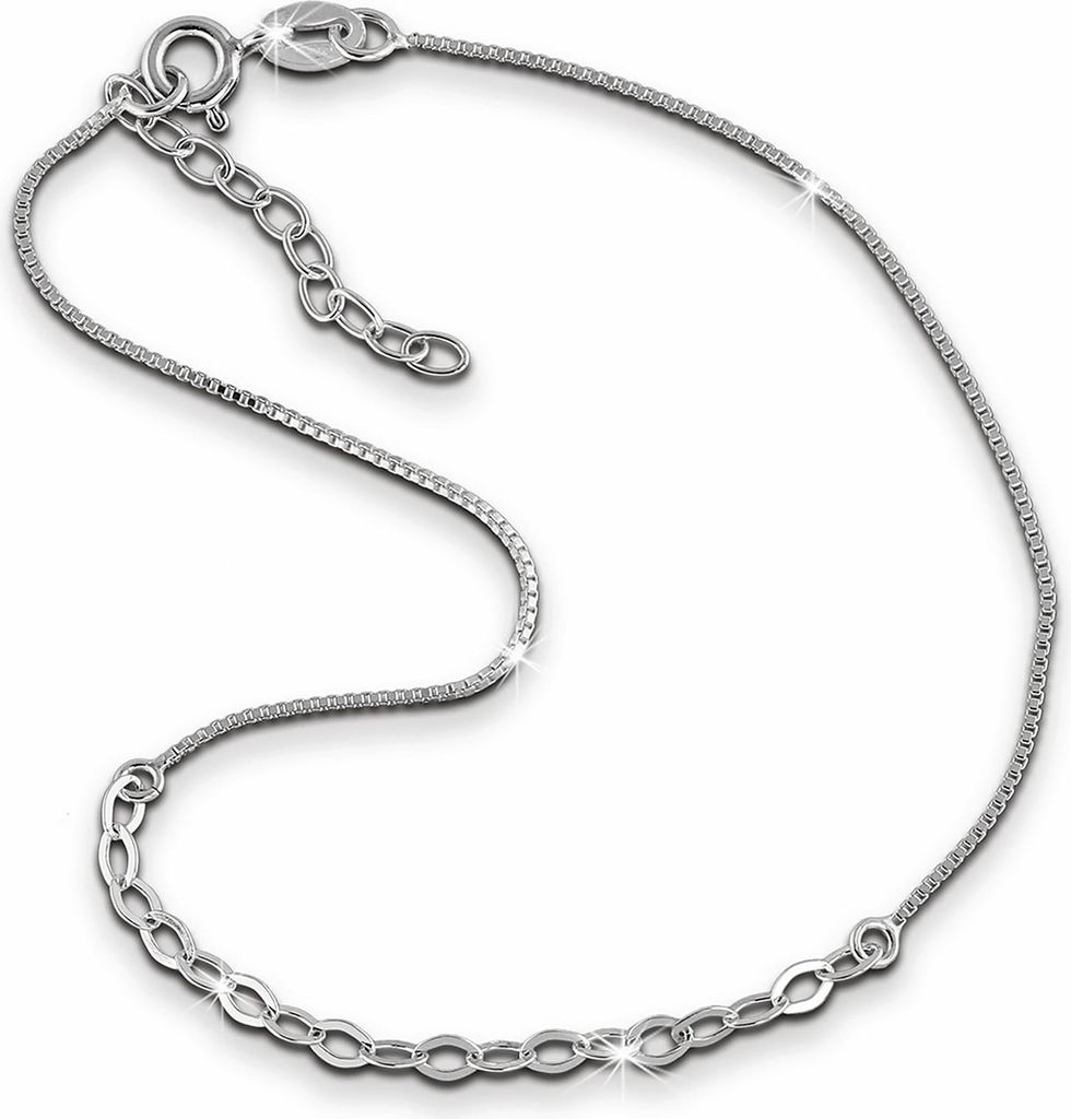SilberDream Damen-Fußkette 26cm 925er Echt Silber allergenfrei Fantasie SDF0326J