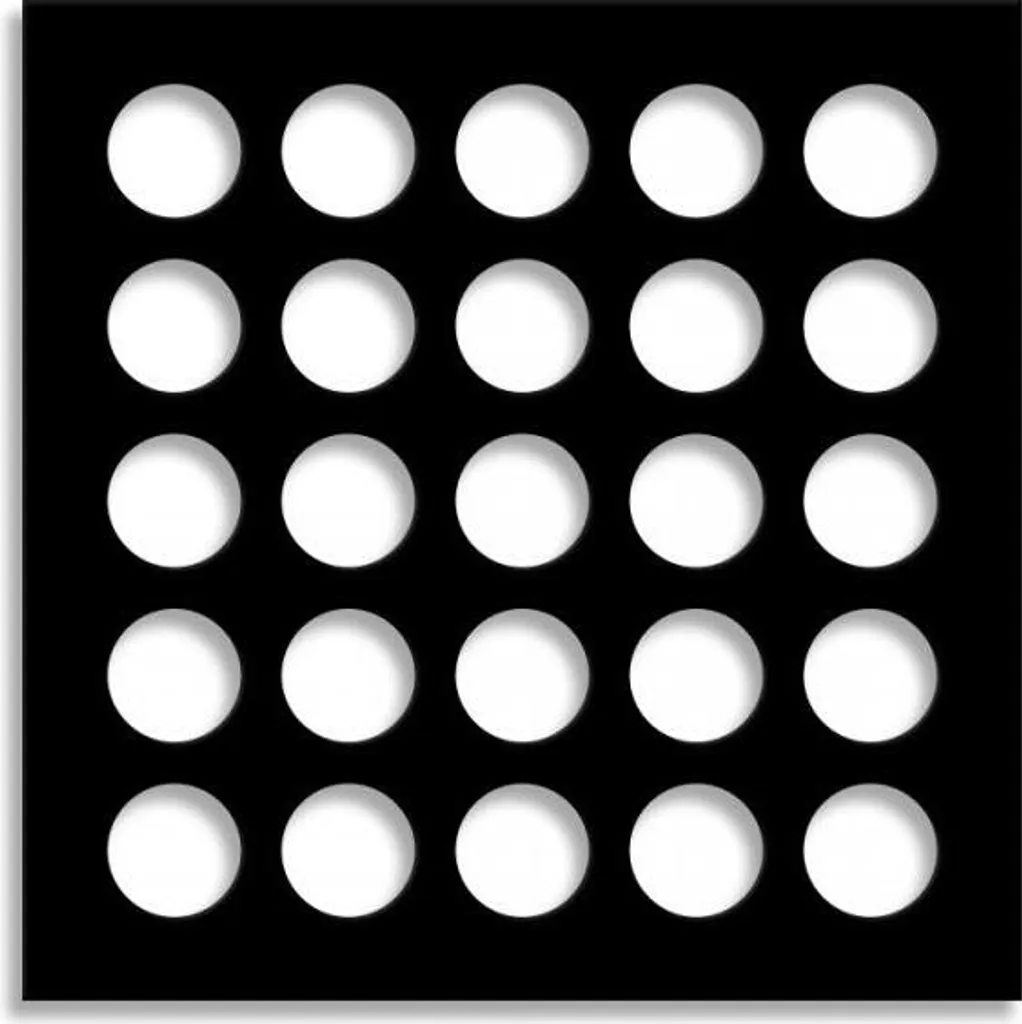 Frangisole Nero 73x73 FORI-MEDI | Pannello Traforato Design in PVC 10mm