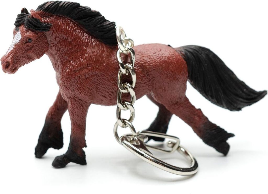 Pferde Schlüsselanhänger Miniblings Pferd Hof Pony Reiten rot schwarze Mähne