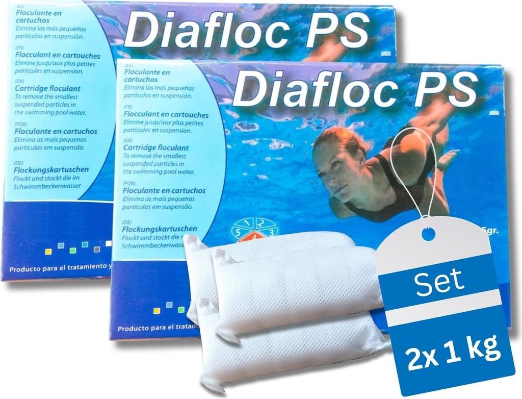 2 x 1 kg Flockkartusche für Pools Produktbild 