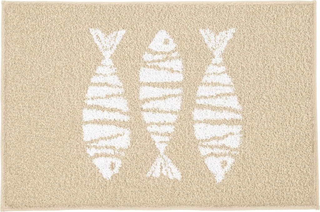 Dywanik kąpielowy Kleine Wolke FISH Sand beige 65 x 115 cm Zdjęcie produktu 