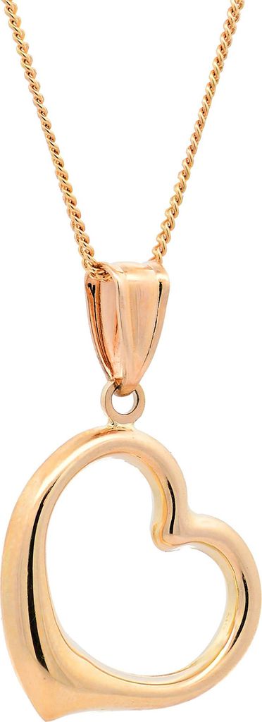 Anhänger Herz mit 1,1 mm Goldkette 40 cm massiv 585-14 Produktbild 