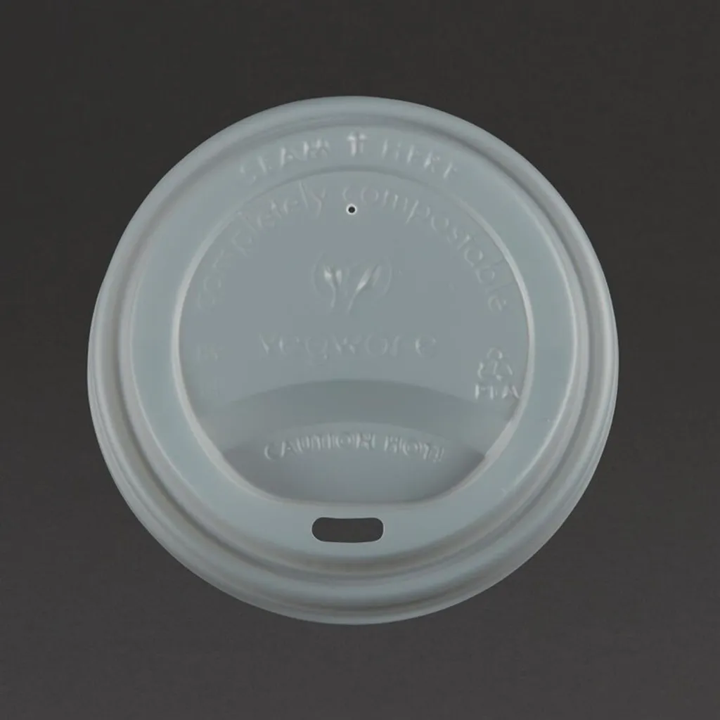 Couvercles anti-fuite compostables pour gobelets café chaud 34 et 45,5 cl