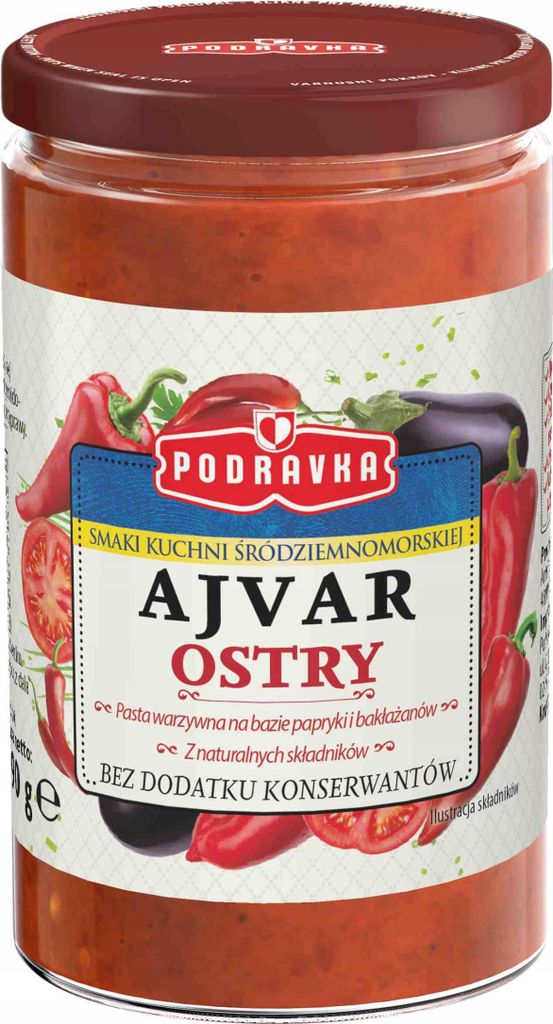 Ajvar ostry paprykowy pasta warzywna 690 g Zdjęcie produktu 