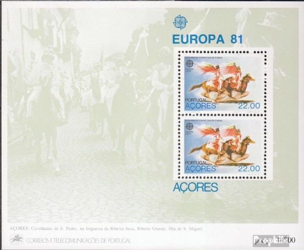 Briefmarken Portugal - Azoren 1981 Mi Block2 (kompl.Ausg.) postfrisch Europa: Folklore