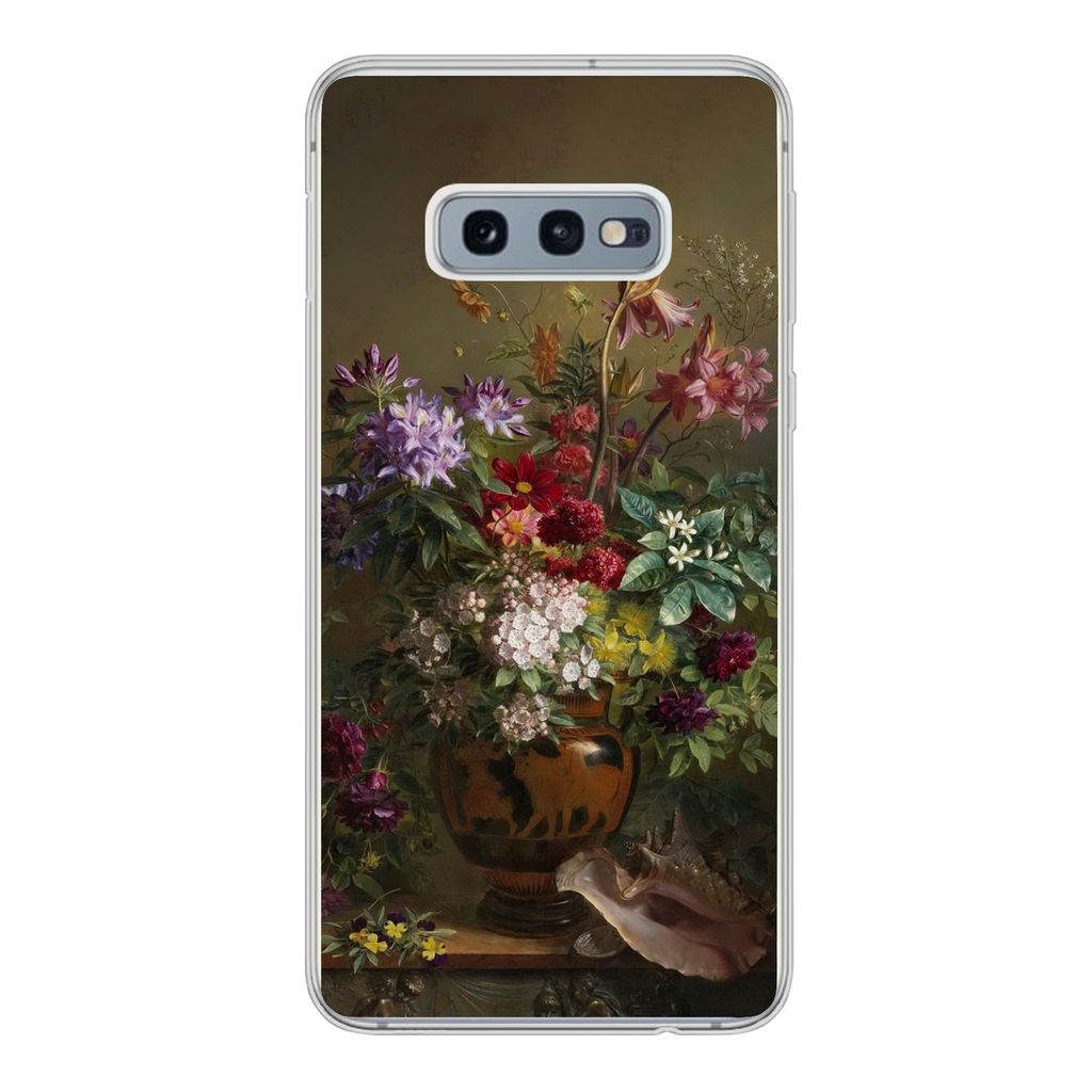 MuchoWow Handyhülle Schutzhülle Hülle für Samsung Galaxy S10e Stilleben mit Blumen in einer griechischen Vase - Alte Meister - Kunst Silikon ...