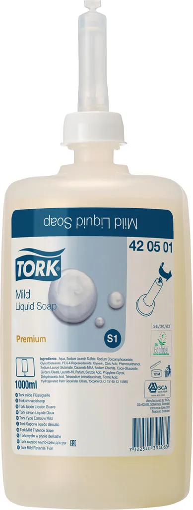 Évitez les mains sèches avec le Savon Crème Tork 1000ml pH Neutre S1
