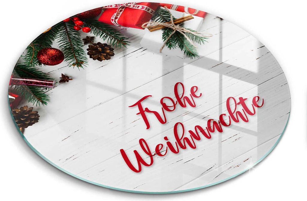 Glasschneideplatte - Herdabdeckplatte - fi40 cm - Schneidebrett - Spritzschutz - Frohe feiertage!