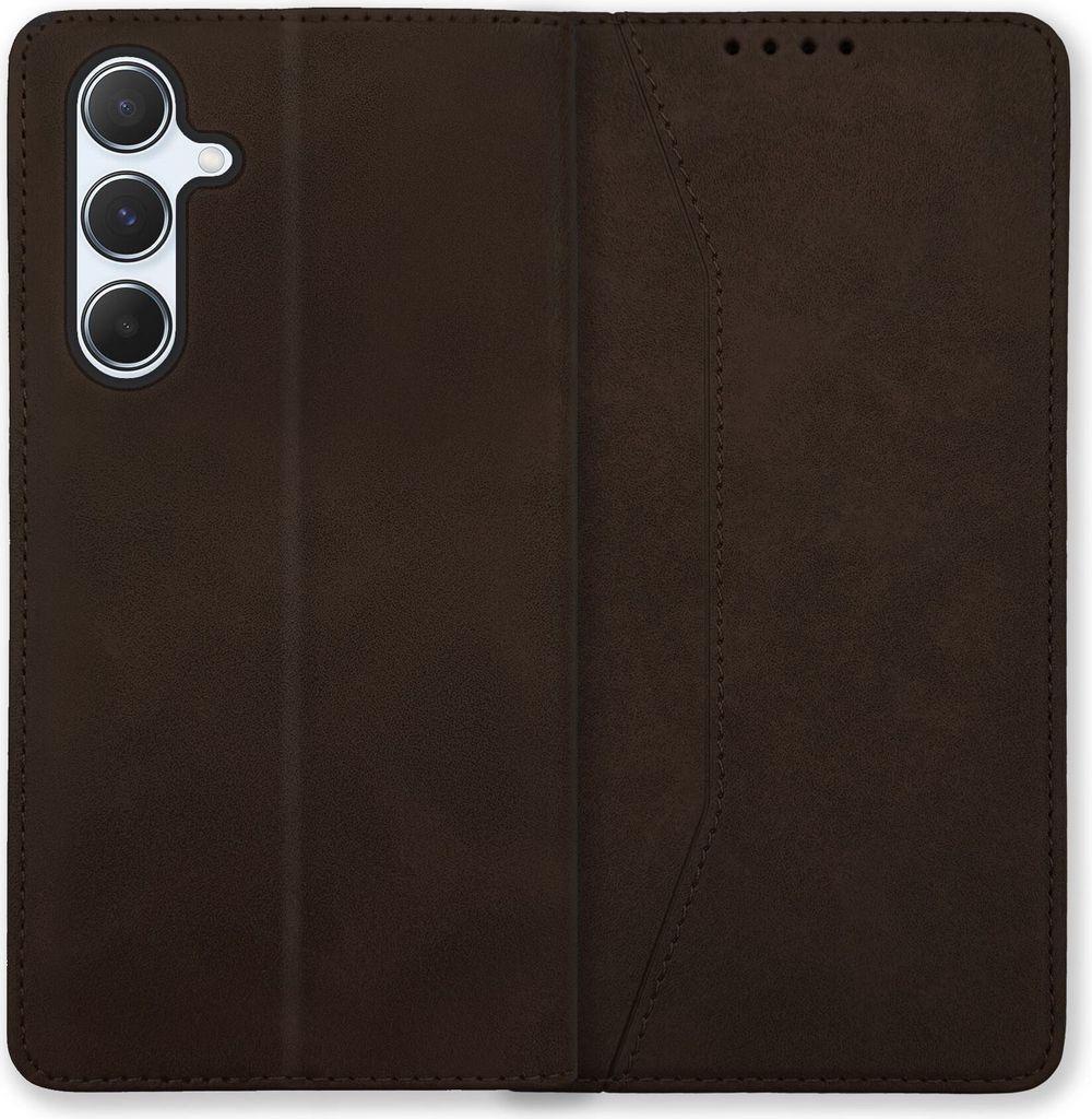 Bookstyle 'Premium' Schutzhülle Klapphülle Schutztasche Etui Cover für Samsung Galaxy A55 5G - Coffee