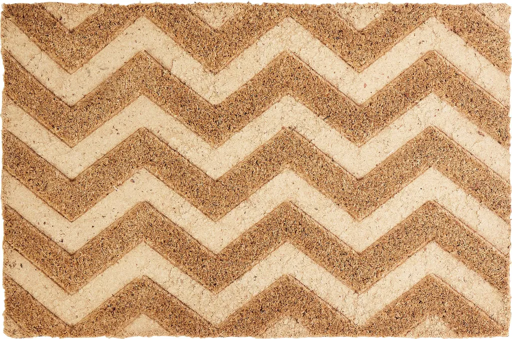 BELIANI Tapis de Coco Naturel 40x60 cm avec Revêtement PVC Antidérapant