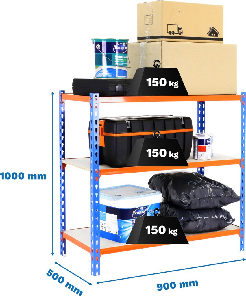 MADERCLICK Metallband 3/500 1000 BLAU/LARANJA/MADEIRA