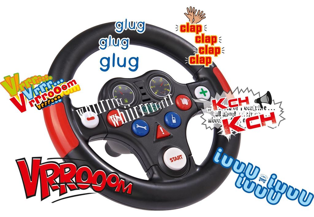 BIG Racing Sound Wheel, Bobby Car Lenkrad mit Sound, Immagine del prodotto 