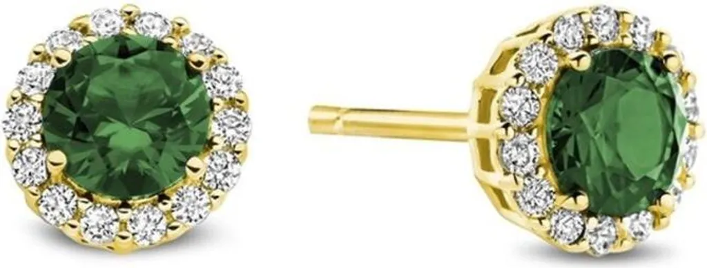 Bijoux New Bling 9NB-1533 Verts : Finition Argentée et Éclat Intense
