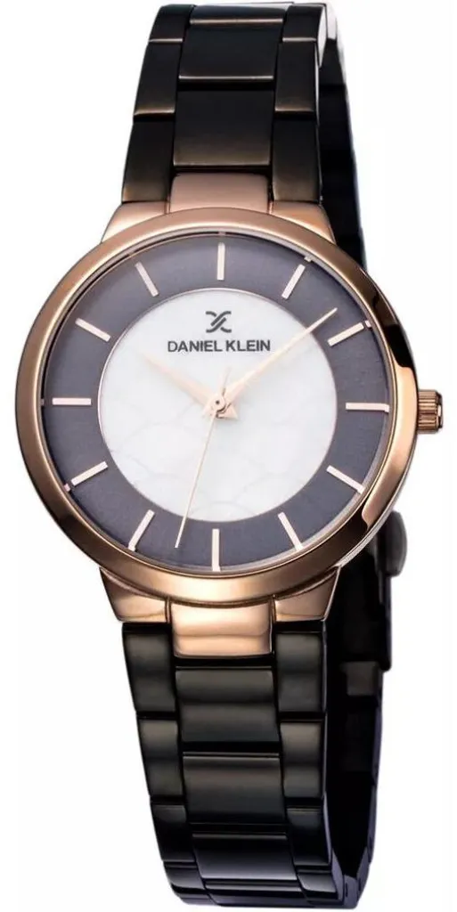 Montre analogique DK11887-6 cadran noir et bracelet en acier élégant