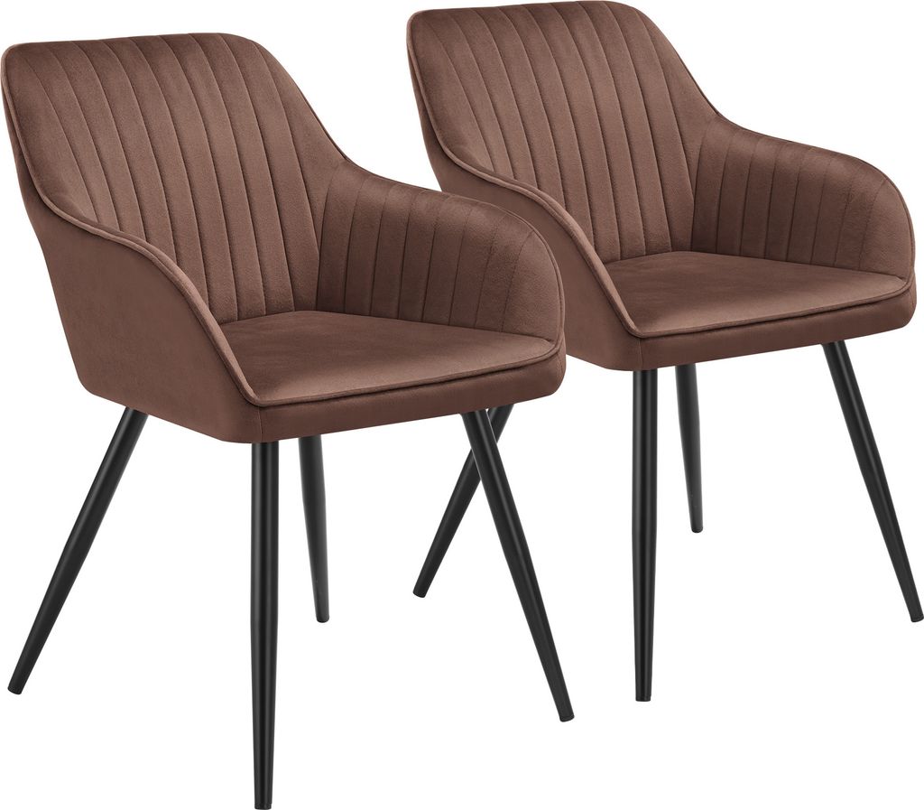 tectake Esszimmerstuhl Marilyn gepolstert, in Samtoptik, gesteppt 58 x 62 x 82 cm