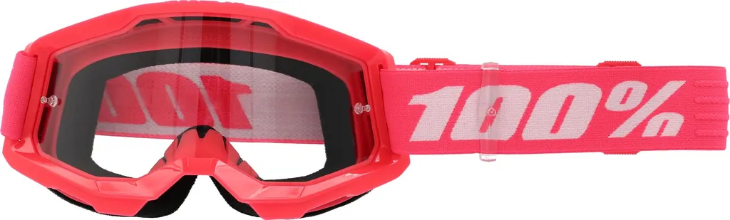 Lunettes de protection motocross Strata 2 Rose Blanc 100% écran transparent