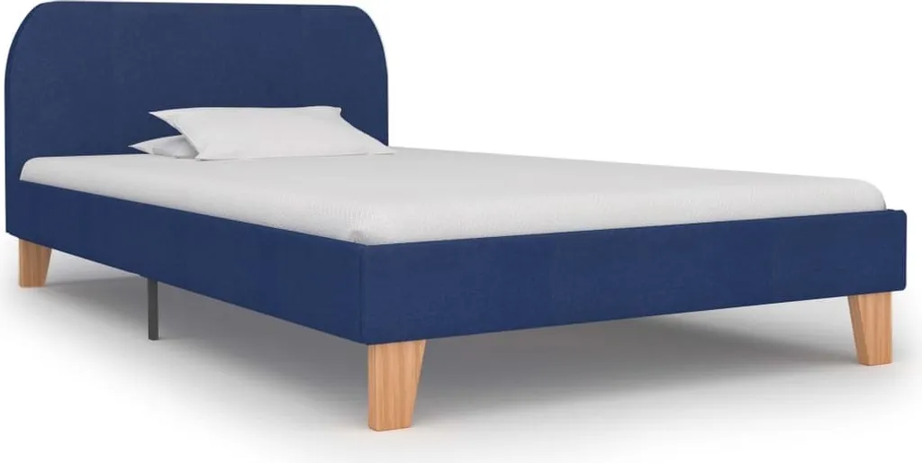 Cadre de lit bleu pour chambre d'enfant ou studio - Tissu 90x200 cm