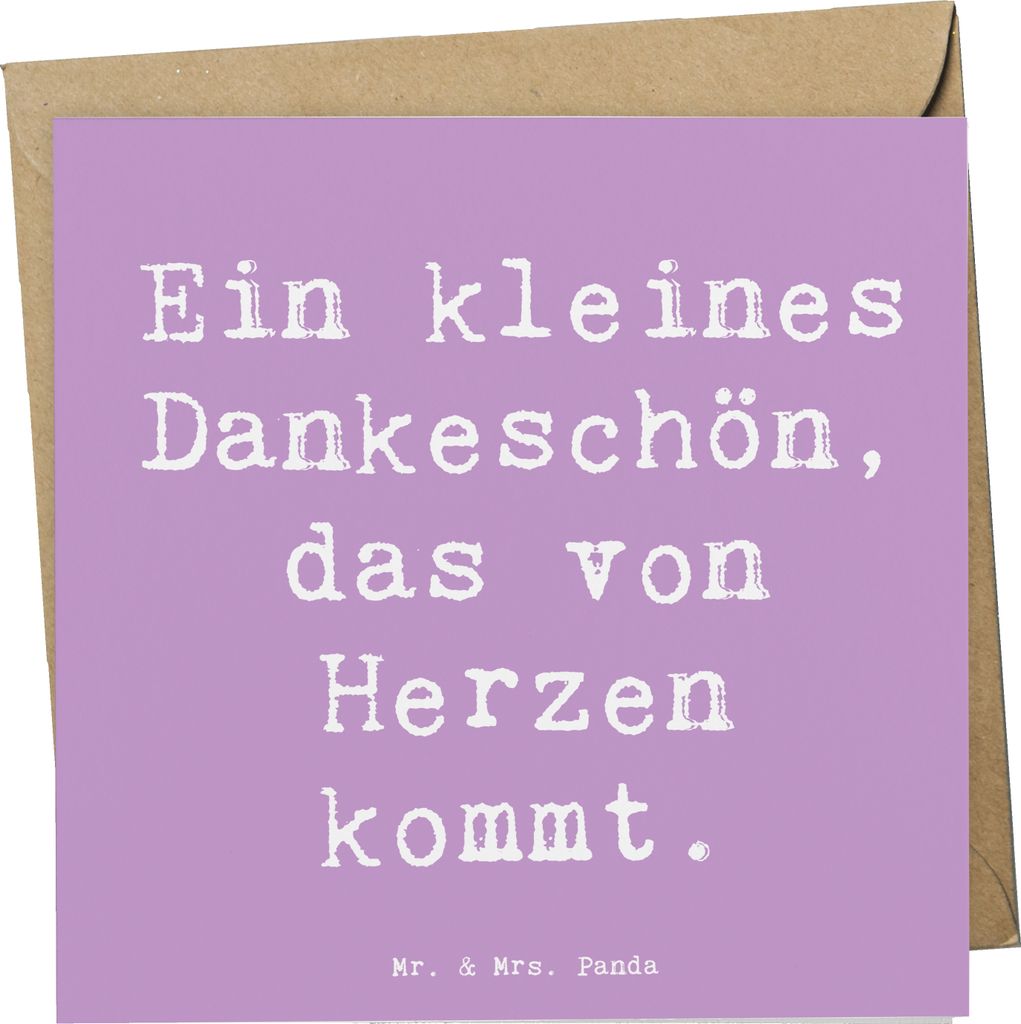 Mr. & Mrs. Panda Klappkarte Spruch Gastgeschenke Dankeschön - Lavendeltraum - Geschenk, lieben Menschen, Heirat, Heiraten, faltkarte, Geste der Da...