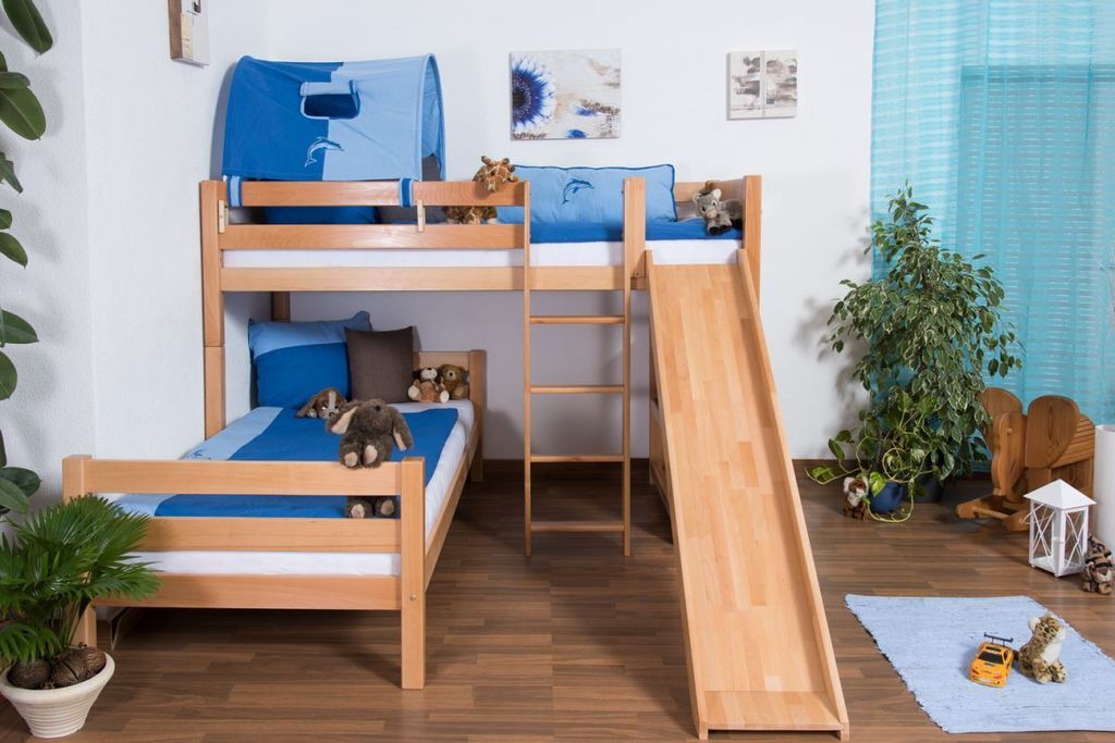 Etagenbett mit Rutsche