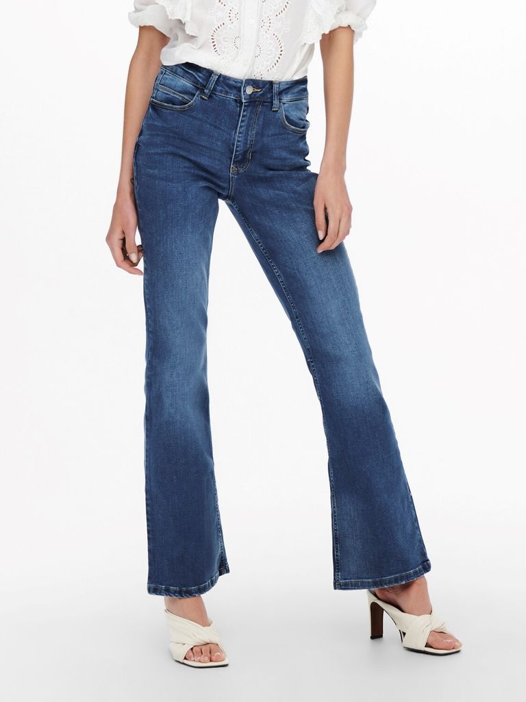 JDY Damen Flare Jeans Super Stretch Denim Schlaghose JDYNWFLORA - 25W / 32L