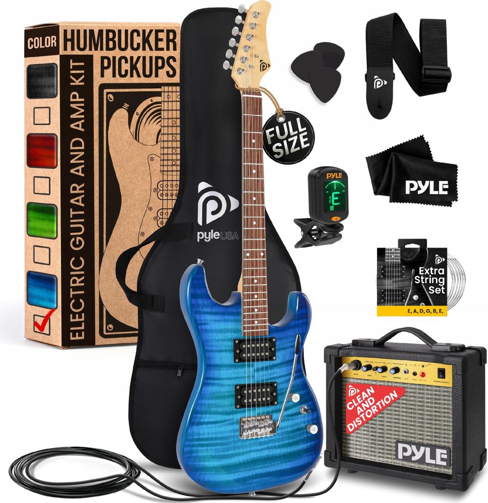 Pyle E-Gitarre mit Verstärker – E Guitar für Anfänger & Produktbild 