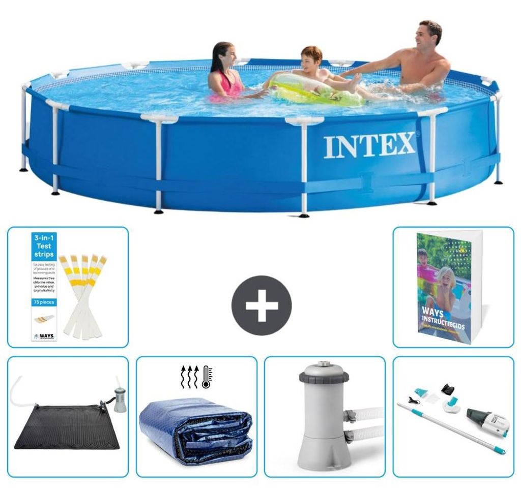 Frame Pool Rund - 366x76 cm - 7-teilig S82