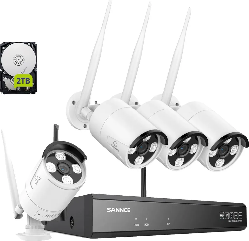 Kit de caméras de sécurité 5MP et vision nocturne intelligente 4STK
